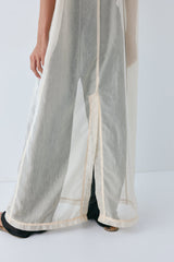 Nara Sheer Maxi Dress Ecru