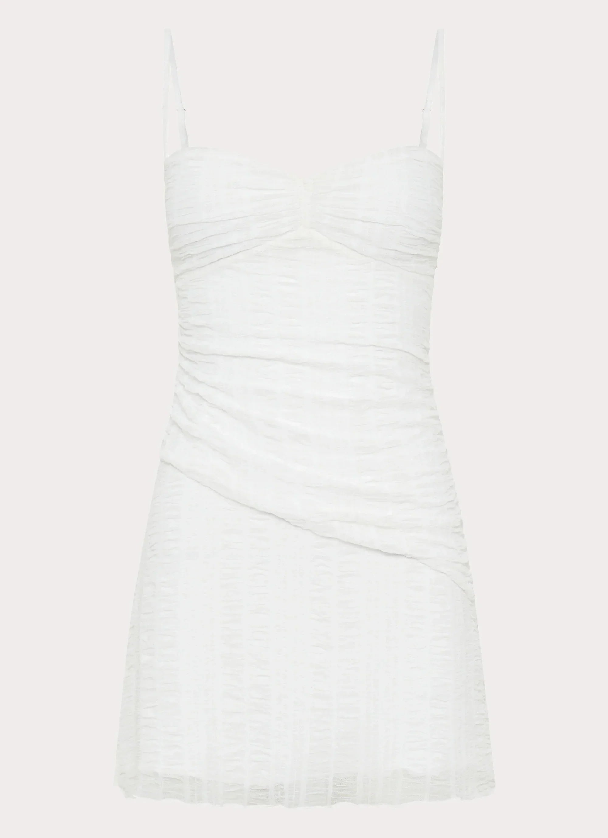 Arden Mesh Mini Dress - White