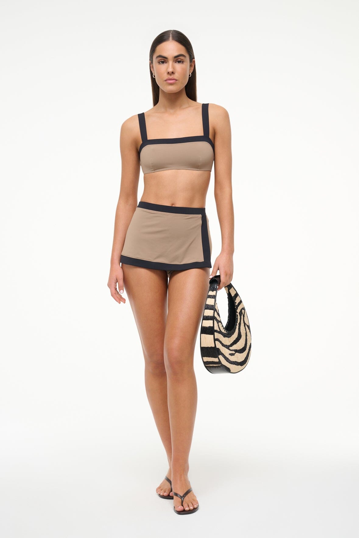 Canyon Swim Skirt | Taupe Black