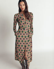 Honor Column Jersey Midi Dress-Duffle Bag, Geo Parade