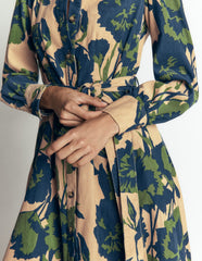 Maeve Cord Midi Shirt Dress-Cool Cocoa, Forest Breeze