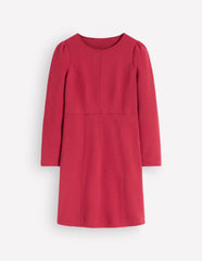 Marla Seamed Ottoman Dress-Red Earth