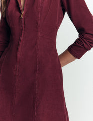 Una Cord Midi Dress-Purple Potion