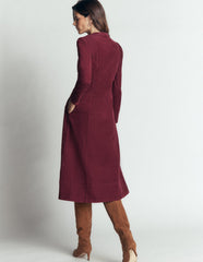 Una Cord Midi Dress-Purple Potion
