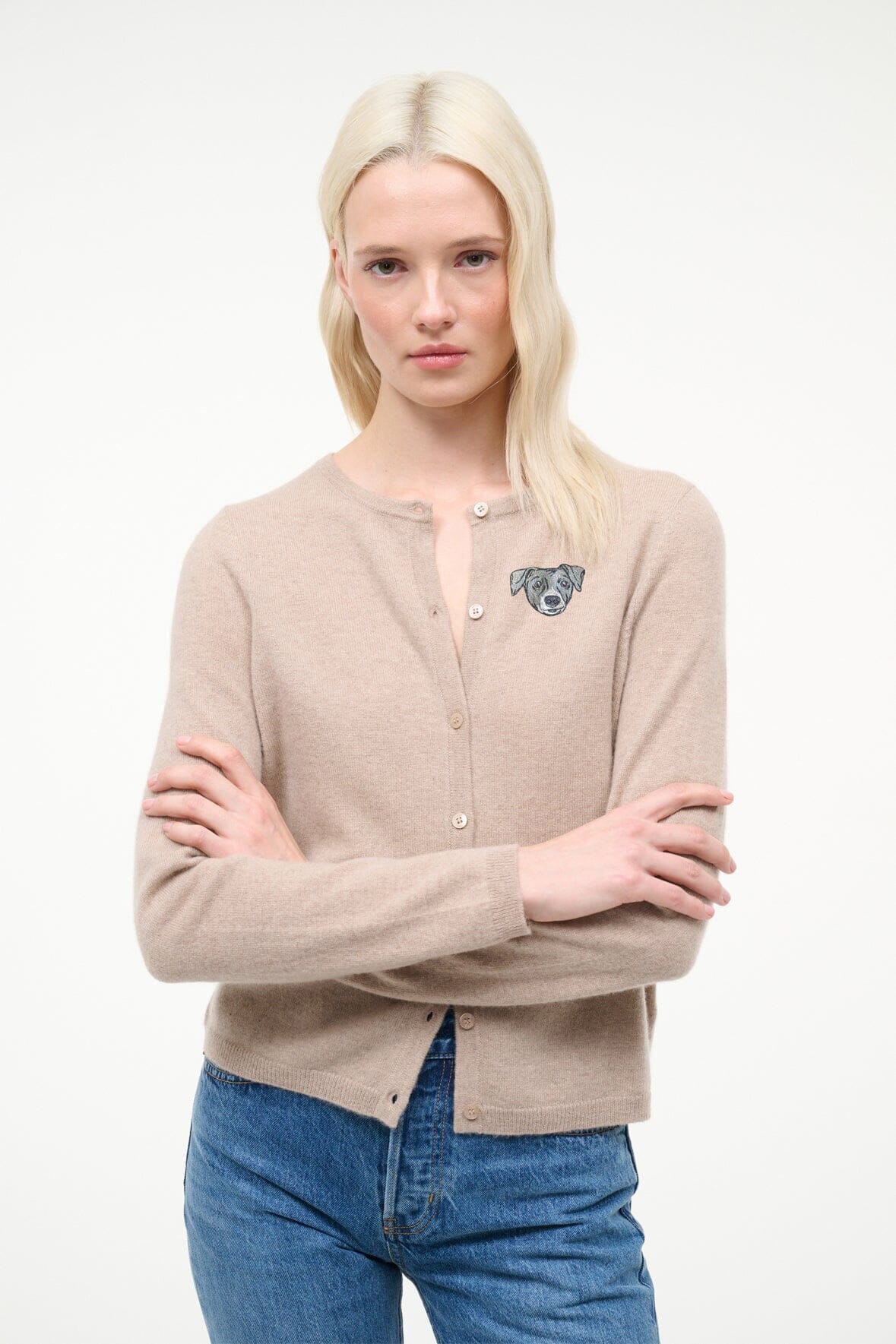 Custom Staud X C.Bonz Midnight Cashmere Cardigan | Stone