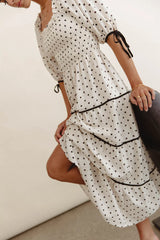 Hunter Smocked Polka Dot Dress
