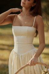 lemon custom lace + broderie anglaise midi sundress