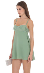 Ophelia Embellished Mini Dress