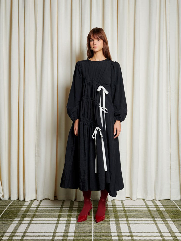 Campbell Ruched Midi Dress