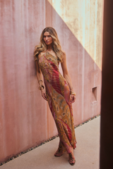 Isabella Patchwork Maxi Dress