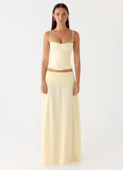 Tayana Corset Top - Yellow