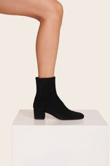Aimee Short Boot | Black Suede