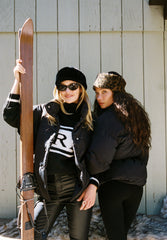 Apres Black and White Turtleneck Sweater