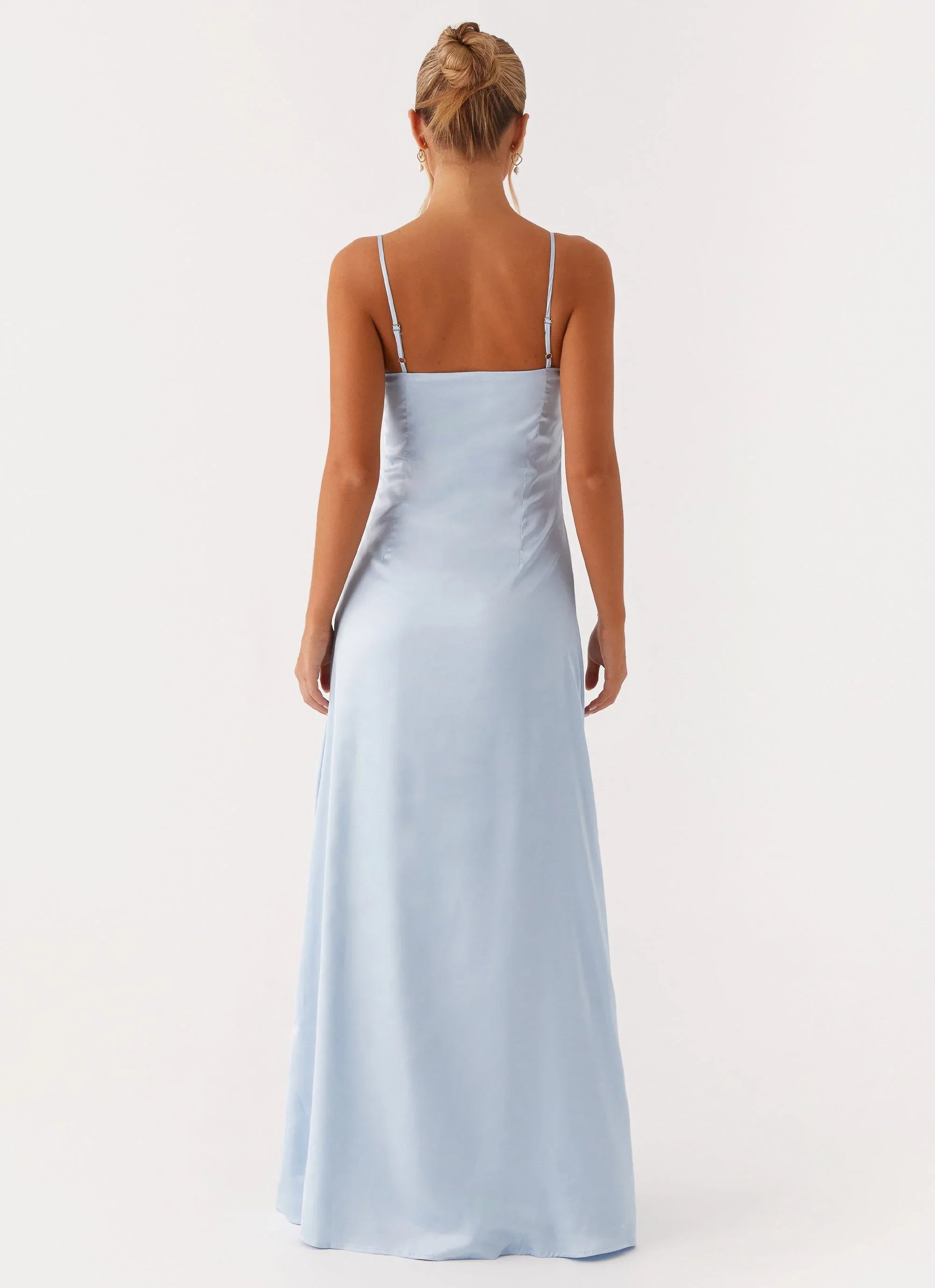 Aster Bloom Maxi Dress - Blue