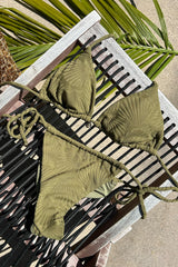 Bahia Olive Bikini Top