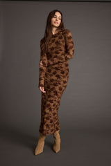 Casanova Brown Floral Maxi Dress