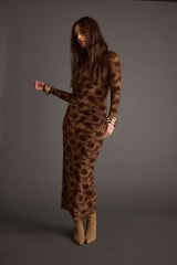 Casanova Brown Floral Maxi Dress