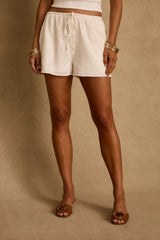 Clear Breeze Ivory Gauze Shorts