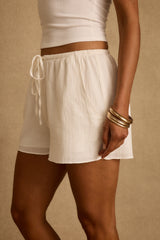 Clear Breeze Ivory Gauze Shorts
