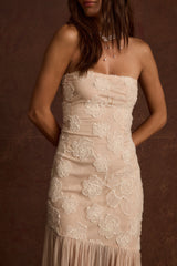 Daylight Blush Embroidered Maxi Dress