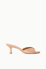 Brigitte Satin Mule | Cashew