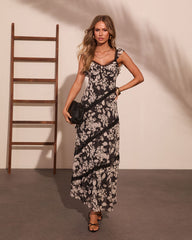 Slow Blooming Tiered Floral Maxi Dress