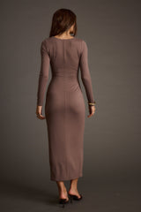 Giavana Dark Taupe Maxi Dress