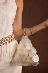 Adara Ivory Shell Payette Bag