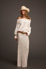 Champagne Nights Maxi Skirt
