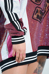 ONLY THE COOLEST RHINESTONE JERSEY DRESS