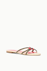 Carrie Sandal | Cream Red Rose