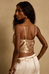 Seaton Rose Gold Payette Tank