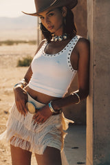 Free Range Pendant Faux Leather Belt