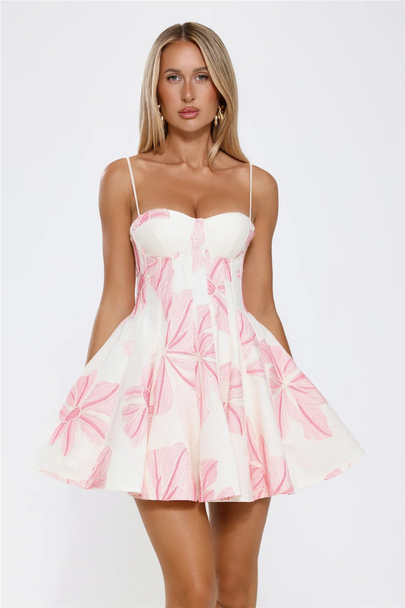 Blooming Luxe Mini Dress Pink