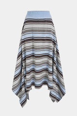 Knit Asymmetrical Hem Skirt