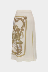 Abstract Print Asymmetrical Skirt