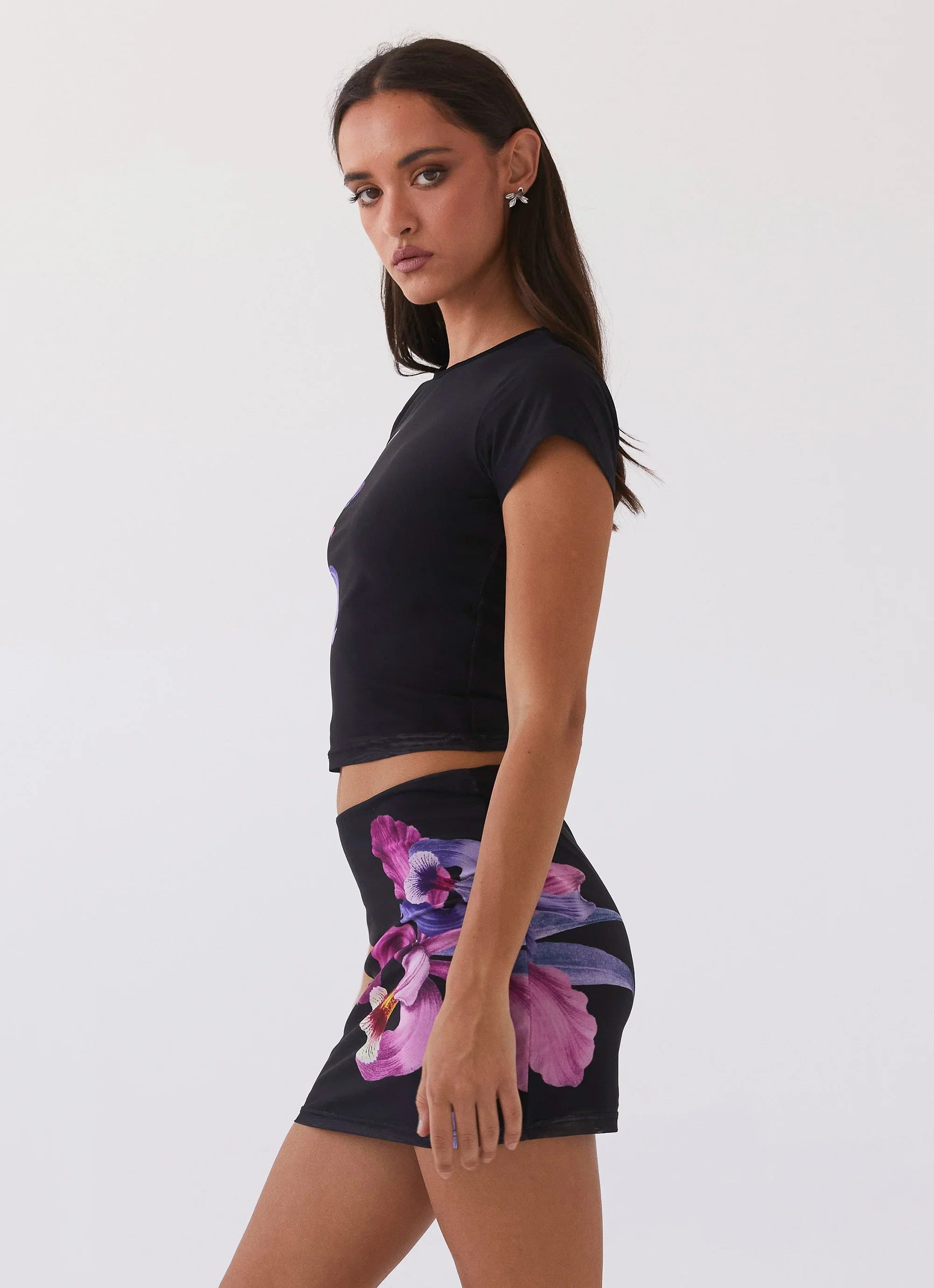 Sunset Bliss Mesh Tee - Cosmo Floral