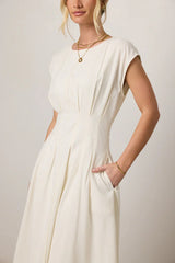 Isla Midi Dress in Off White
